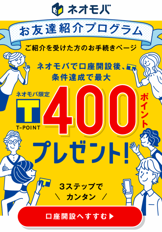 ネオモバ(SBIネオモバイル証券)の画面